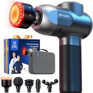 BOB AND BRAD C2 Ultra Massage Gun with Heat, Red LED & Infrared, FSA Eligible Deep Tissue Percussion Massager for Pain Relief, Electric Muscle Recovery for Athletes, HSA Approved