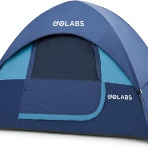 Golabs CT1 2 Person Camping Tent, Easy Set Up in 3 Min, Mesh Top & Door