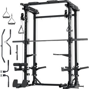 Major Fitness Drone3 Smith Machine, All-in-One Home Gym Power Rack | with Cable Crossover, Pull-Up Bars, T-Bar & Squat Station, Heavy-Duty Full-Body Workout for Strength Training