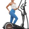 Niceday Elliptical Exercise Machine with 15.5/18/19IN Long Stride | Compact Elliptical Machine for Home Use, 16 Resistance Levels; 400LBS Stable Loading Capacity; Kinomap APP Support