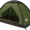 Night Cat Backpacking Tent for One 1 to 2 Persons Lightweight Waterproof Camping Hiking Tent for Adults Kids Scouts Easy Setup Single Layer 2.2×1.2m