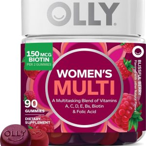OLLY Women’s Multivitamin, Supports Overall Wellness,* Biotin – 90 Count